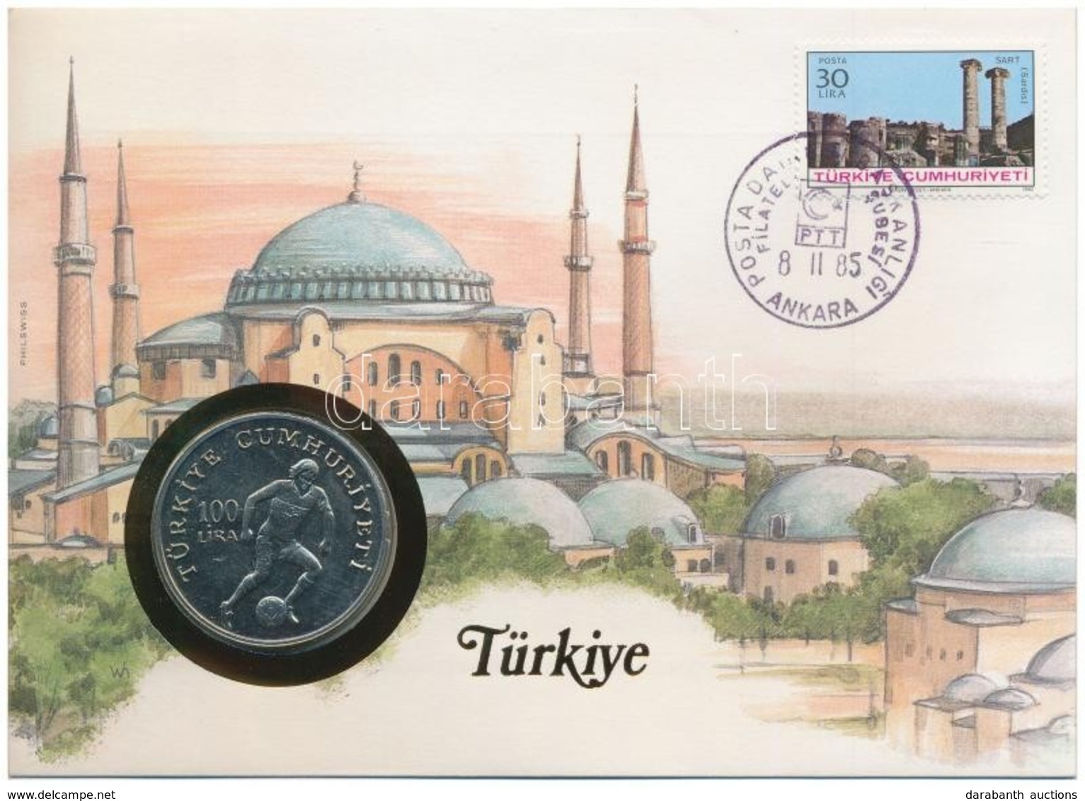 Törökország 1982. 100L, Felbélyegzett Borítékban, Bélyegzéssel, Német Nyelvű Leírással T:1 
Turkey 1982. 100 Lira In Env - Sin Clasificación