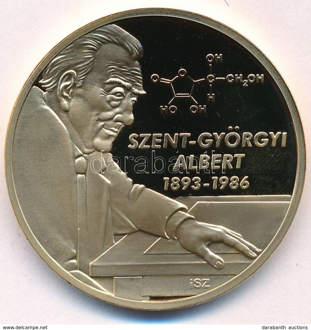 Ifj. Szlávics László (1959-) 2011. 'Nagy Magyarok / Szent-Györgyi Albert 1893-1985' Aranyozott Cu Emlékérem (40mm) T:PP - Ohne Zuordnung