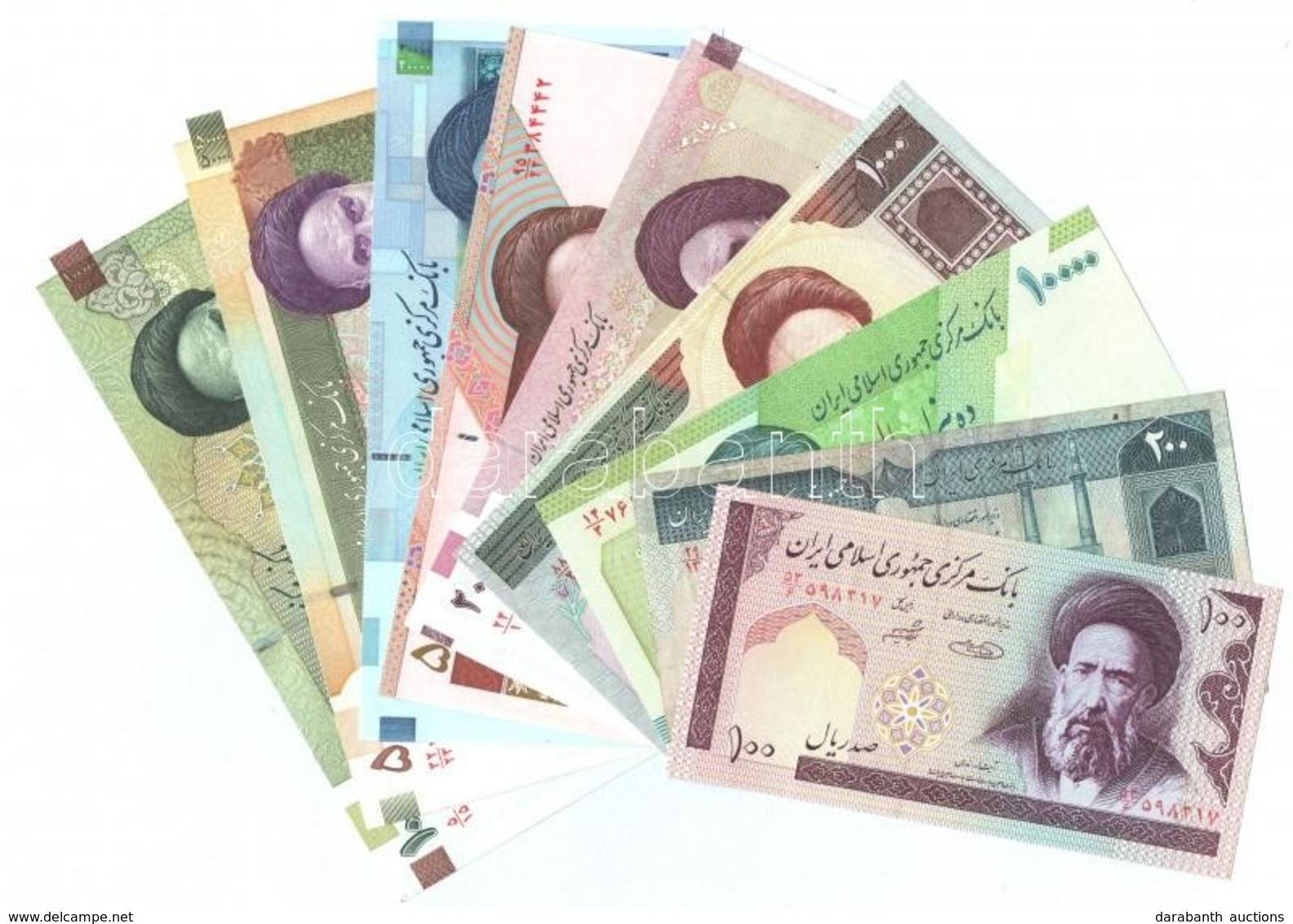 Irán 100R-100.000R 9db Klf Bankjegy T:I,II,III Csak 2db Hajtott, A Többi UNC
Iran 100 Rials - 100.000 Rials 9pcs Of Diff - Sin Clasificación