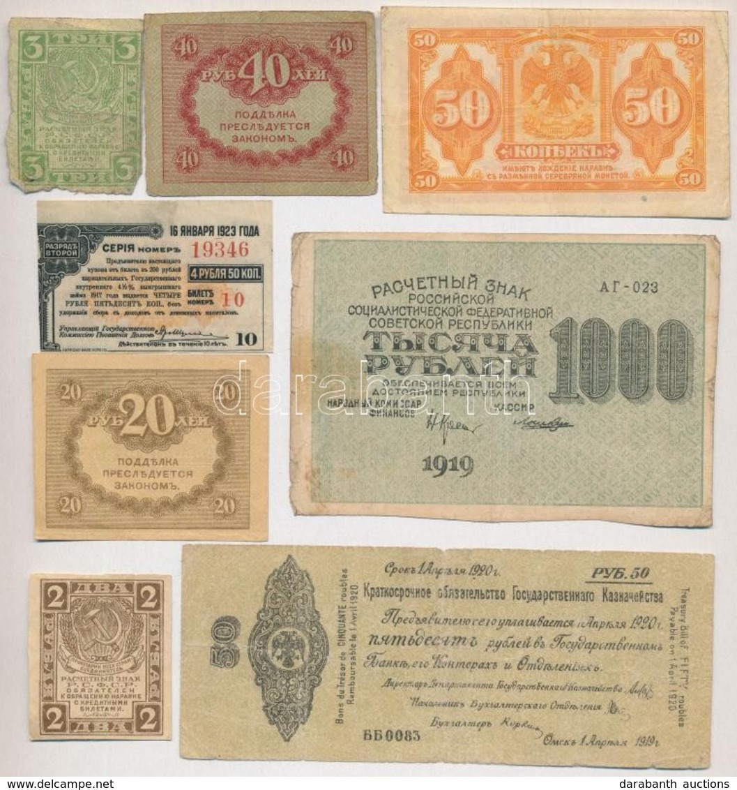 Orosz Polgárháború 1918-1919. 8db-os Vegyes Bankjegy Tétel T:III,III-
Russian Civil War 1918-1919. 8pcs Of Various Bankn - Ohne Zuordnung