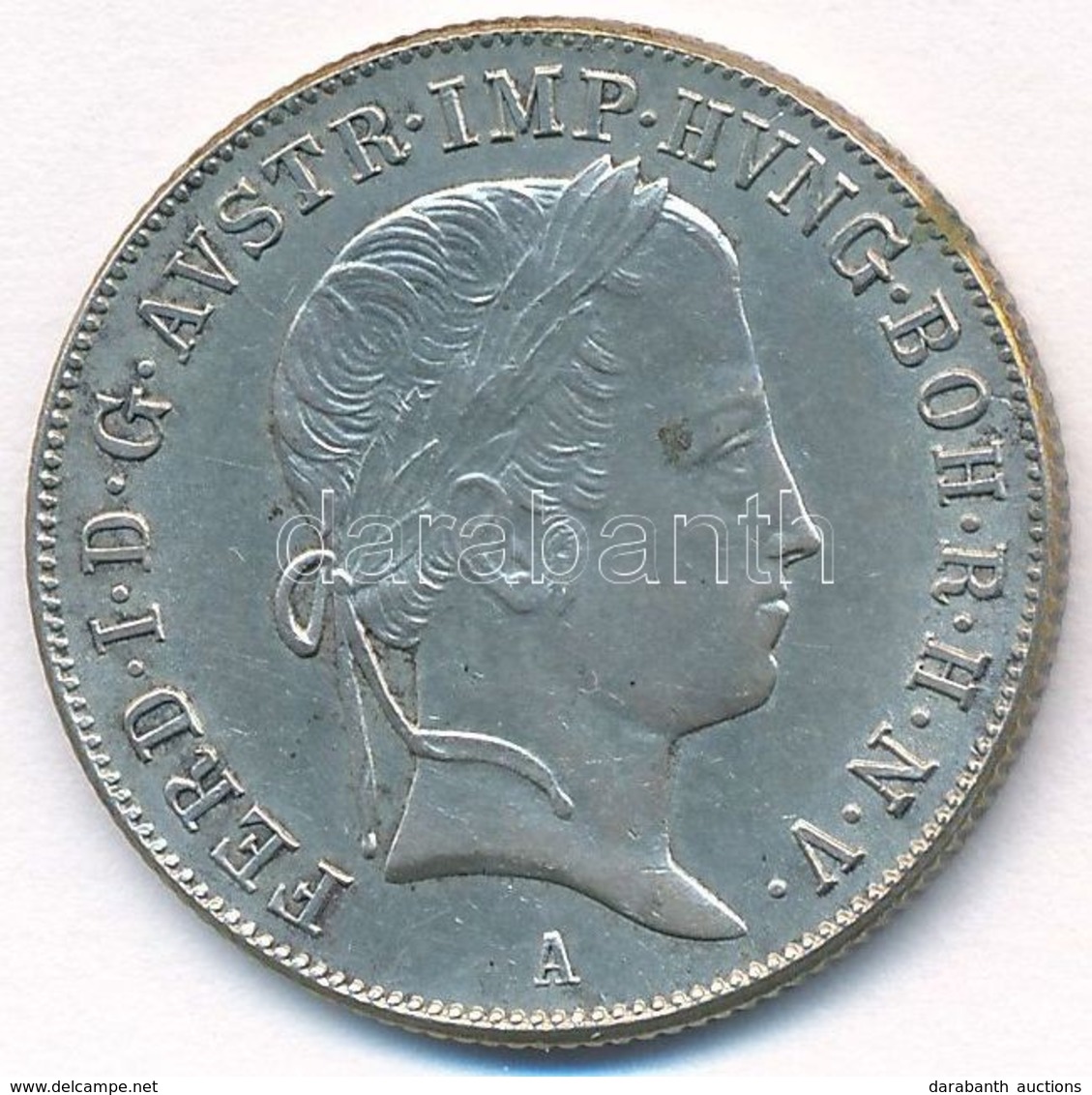 Ausztria 1848A 20kr Ag 'I. Ferdinánd' (6,69g) T:1-
Austria 1848A 20 Kreuzer Ag 'Ferdinand I' (6,69g) C:AU 
Krause KM#221 - Sin Clasificación