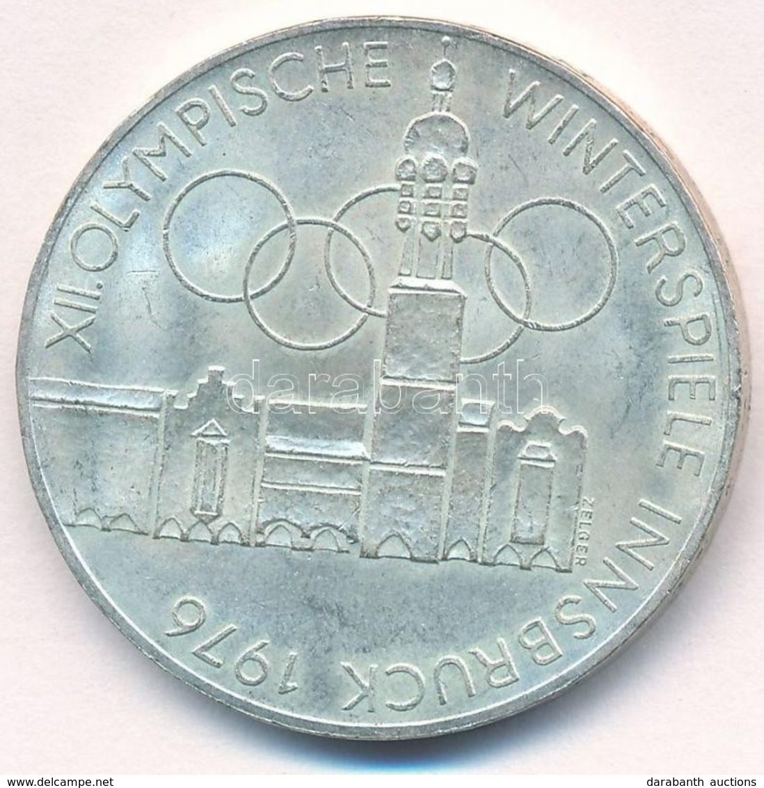 Ausztria 1976. 100Sch Ag 'Téli Olimpia Innsbruck' T:1-,2 Kis Ph. 
Austria 1976. 100 Schilling 'Winter Olympics Innsbruck - Sin Clasificación