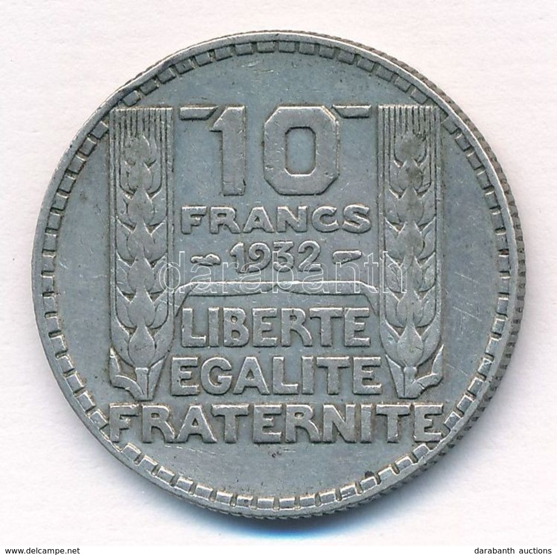 Franciaország 1932. 10Fr Ag T:2- Patina 
France 1932. 10 Francs Ag C:VF Patina 
Krause KM#878 - Sin Clasificación
