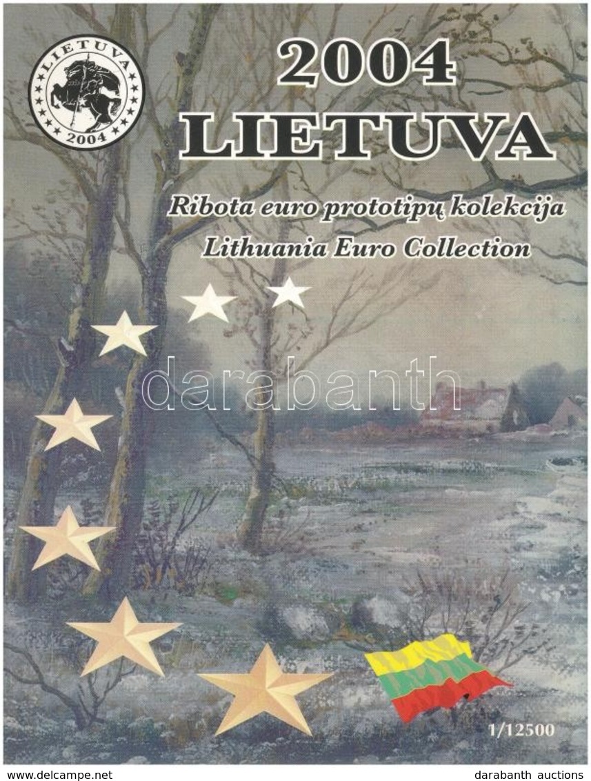 Litvánia 2004. 1c-2E 'Euro Próbaveretek' (8xklf) Fémpénz Szettben, Díszkiadás T:BU Lithuania 2004. 1 Cent - 2 Euro 'Euro - Sin Clasificación