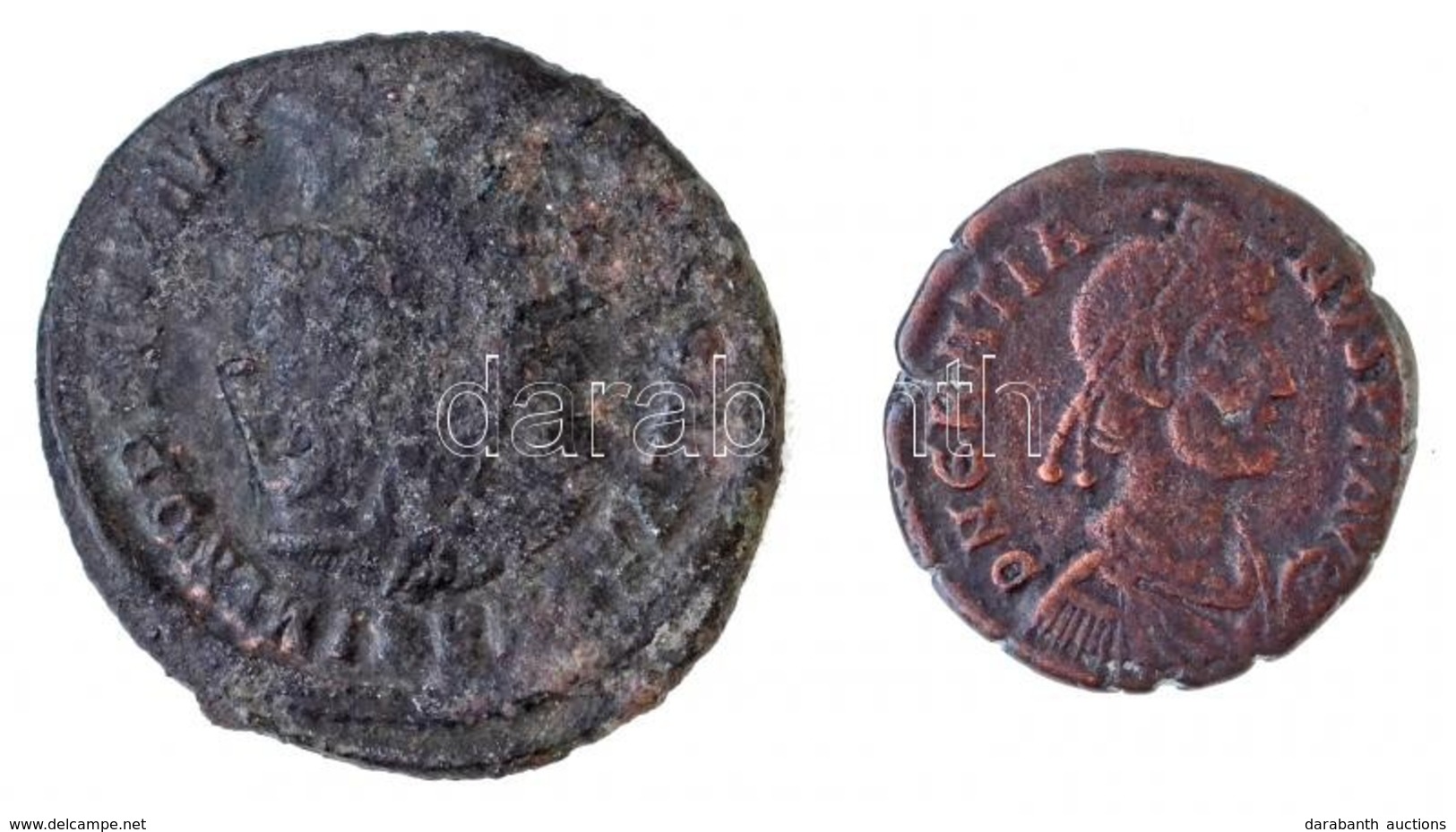 Római Birodalom / Heraclea / II. Maximinus ~310-313. AE Follis (6,41g) + Aquileia / Gratianus 367-375. AE3 (2,74g) T:2-, - Sin Clasificación