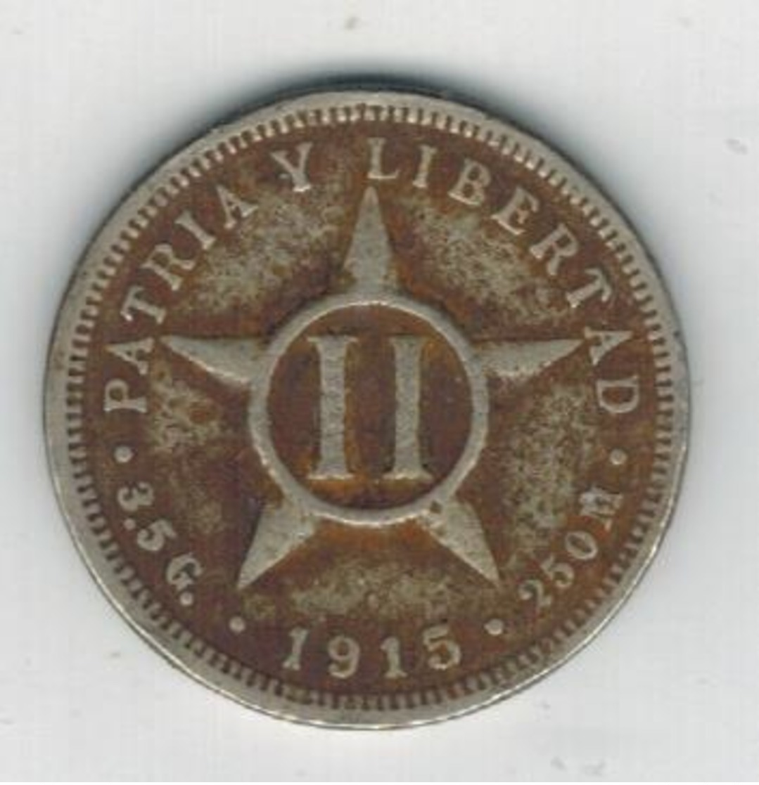 Cuba , 2 Centavos 1915, Used, See Scan - Cuba