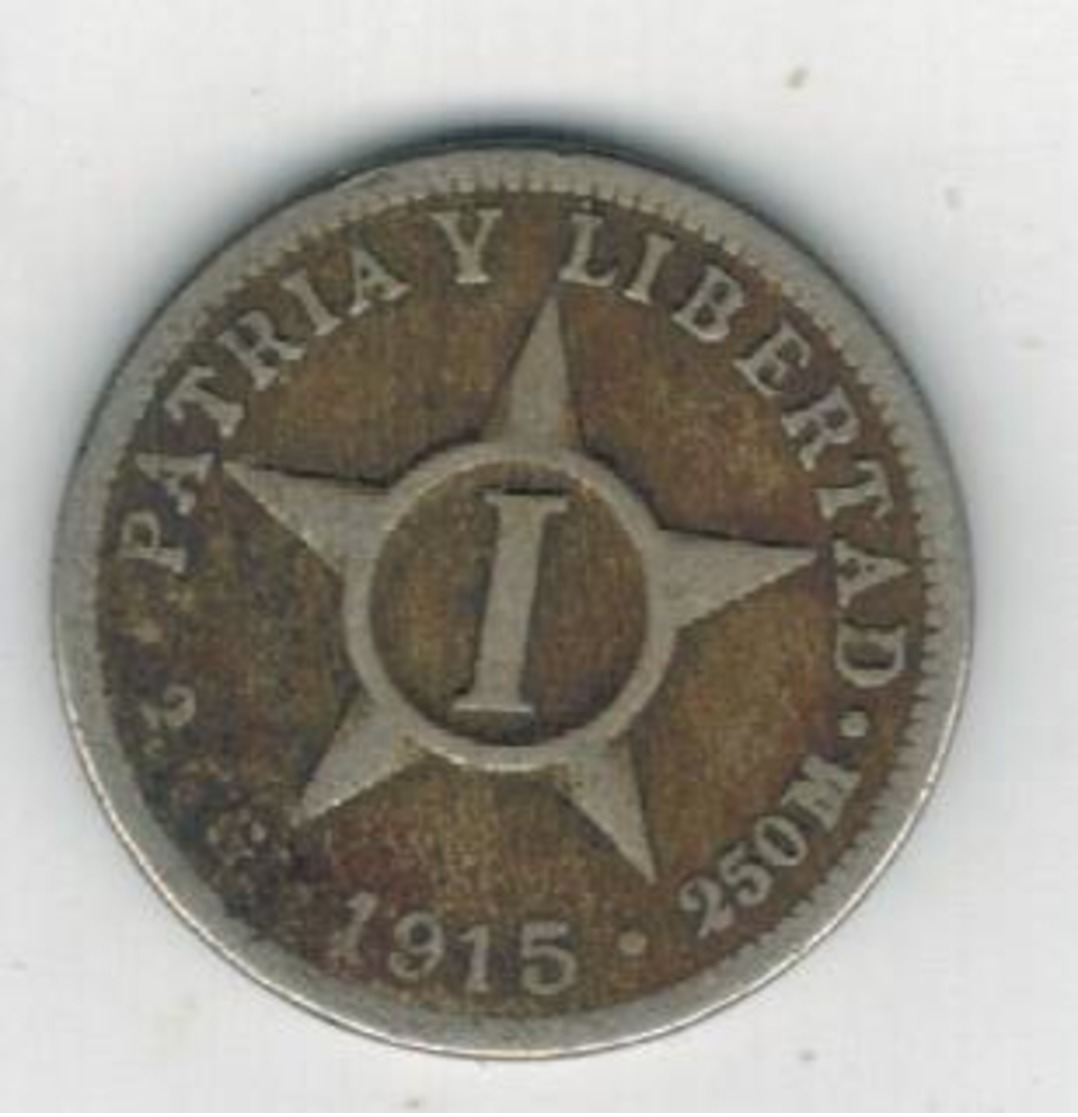 Cuba , 1 Centavo 1915 ,  Used, See Scan - Kuba