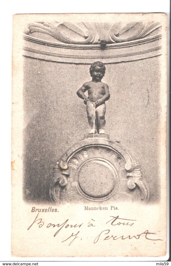 Bruxelles. Manneken Pis. De J. Pernot à Pierre Pernot Casino De Bonsecours . 1901. - Autres & Non Classés