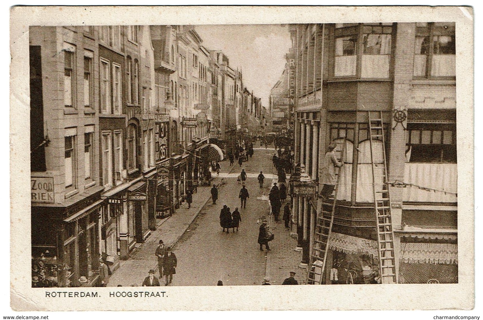 Rotterdam - Hoogstraat - 1933 - Uitg. Roukes & Erhart - 2 Scans - Rotterdam