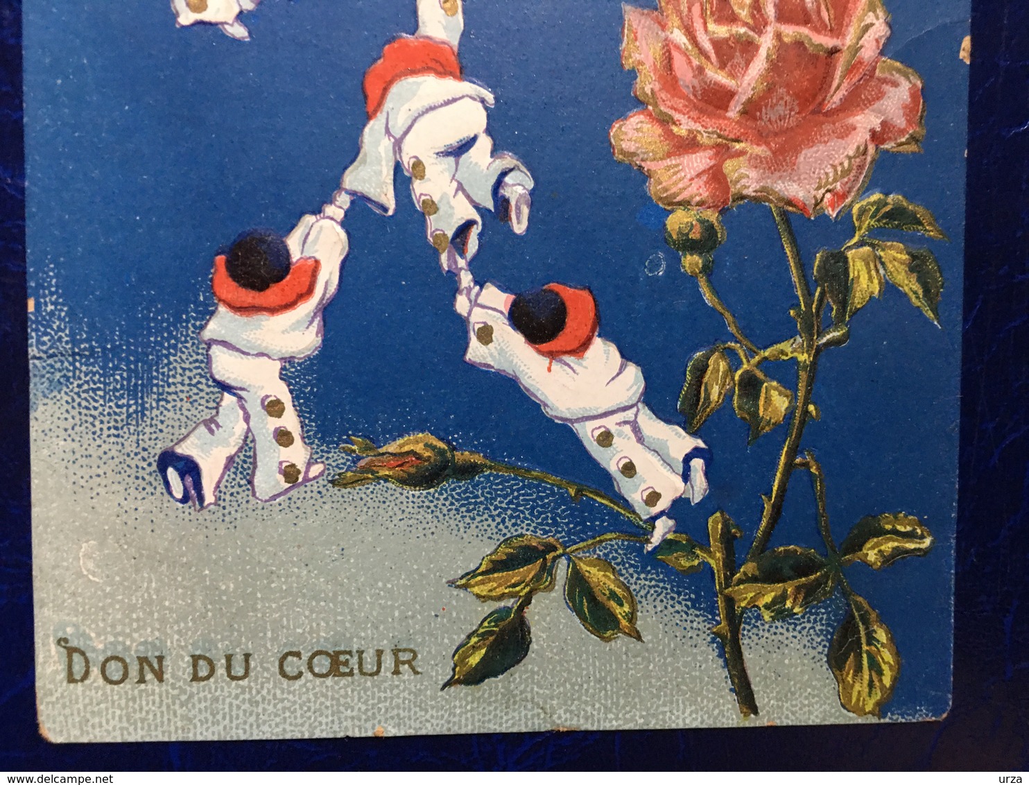 Cpa Gaufrée--"Pierrots Flottent Vers Lune-Don Du Coeur"-(my Ref UI41)-1909 - 1900-1949