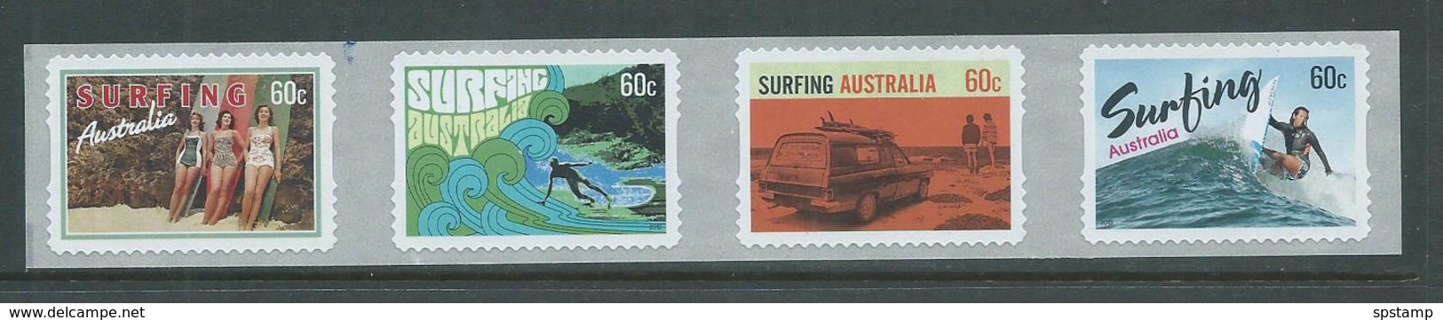 Australia 2013 Surfing Peel & Stick Strip Of 4 MNH - Mint Stamps