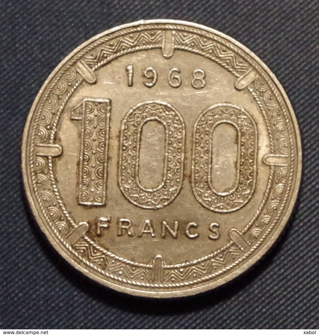 Piece 100 Francs Afrique Equatoriale -1968 - Centrafricaine (République)