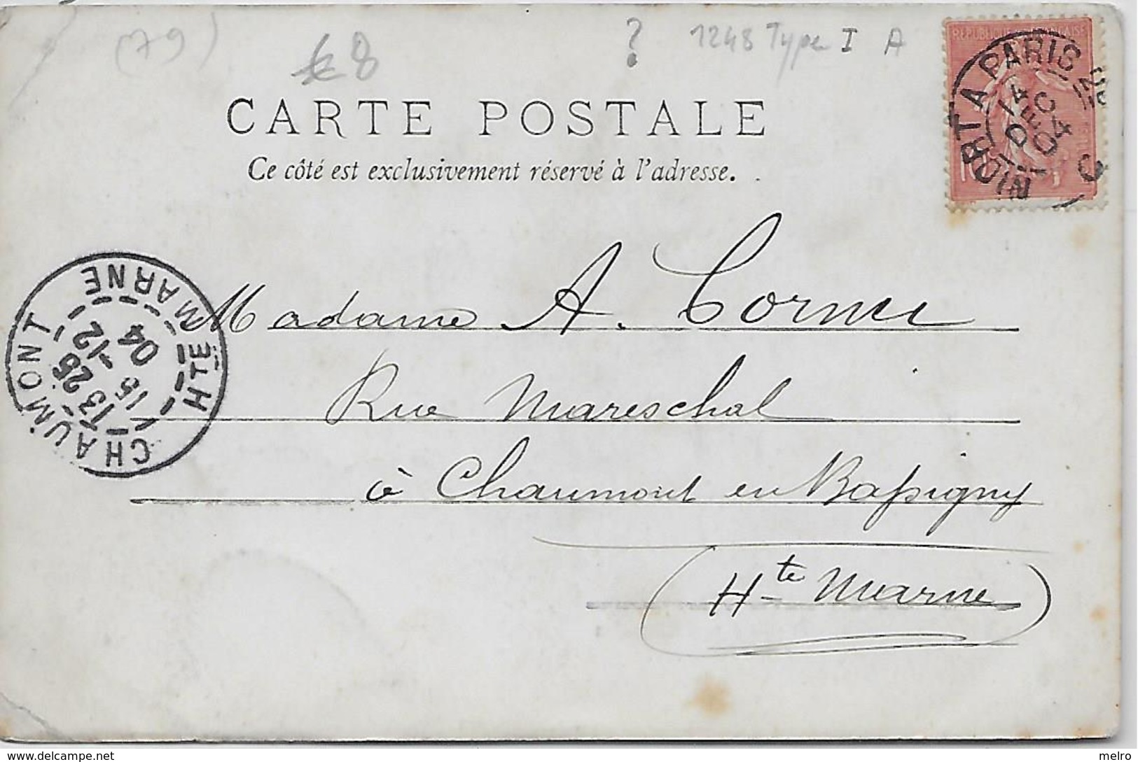 CPA -(79) - PARTHENAY - Le Marché Couvert (Cliché Et Collection Cordier èdition)  "écrit En 1904" - Parthenay