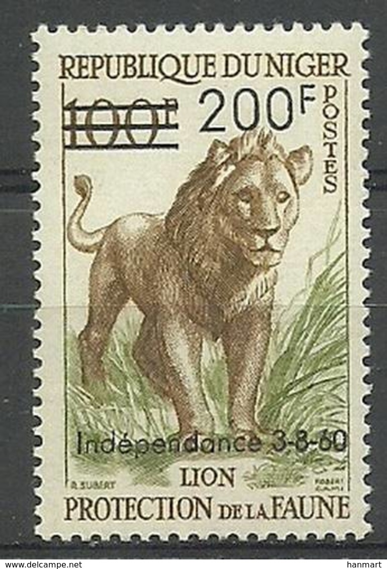 Niger 1960 Mi 16 MNH ( ZS5 NGR16 ) - Big Cats (cats Of Prey)