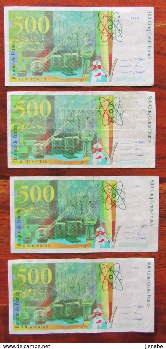 Lot N°4  4 Billets Pierre Et Marie Curie 1994 / - Ohne Zuordnung