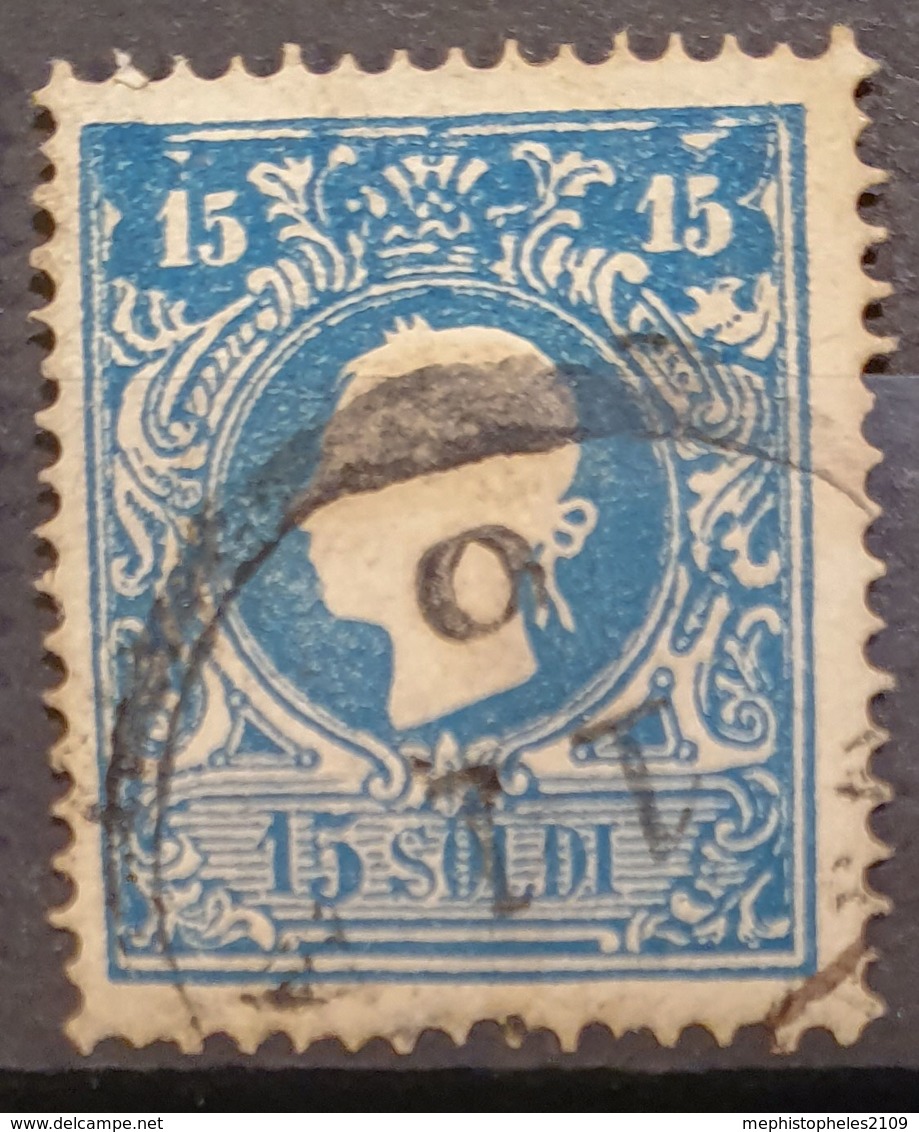 AUSTRIA / LOMBARDO-VENEZIA 1858 - Canceled - ANK LV 11 II - 15 Soldi - Gebraucht