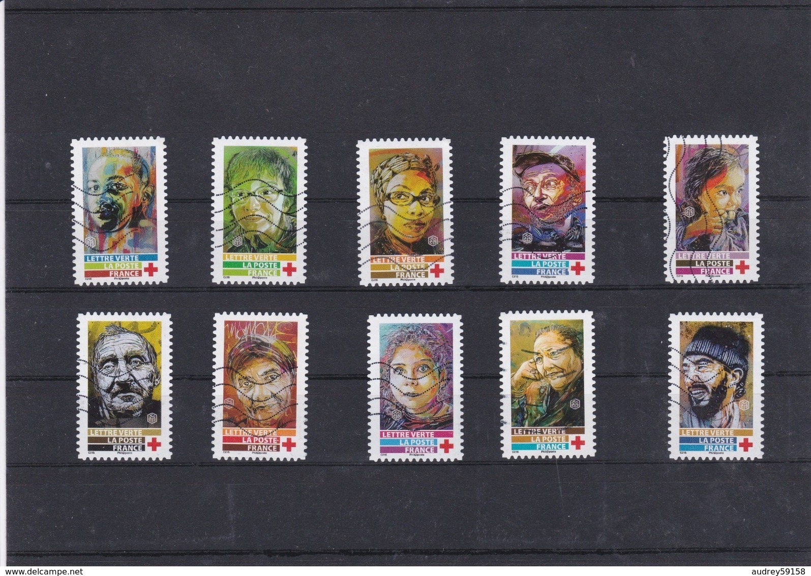 FRANCE 2019 CROIX ROUGE SERIE COMPLETE DE 10 TIMBRES OBLITERE - Autres & Non Classés