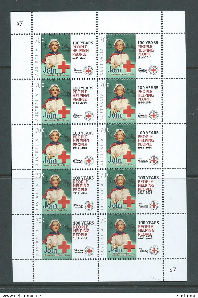 Australia 2014 Red Cross Anniversary Sheet Of 10 MNH - Mint Stamps