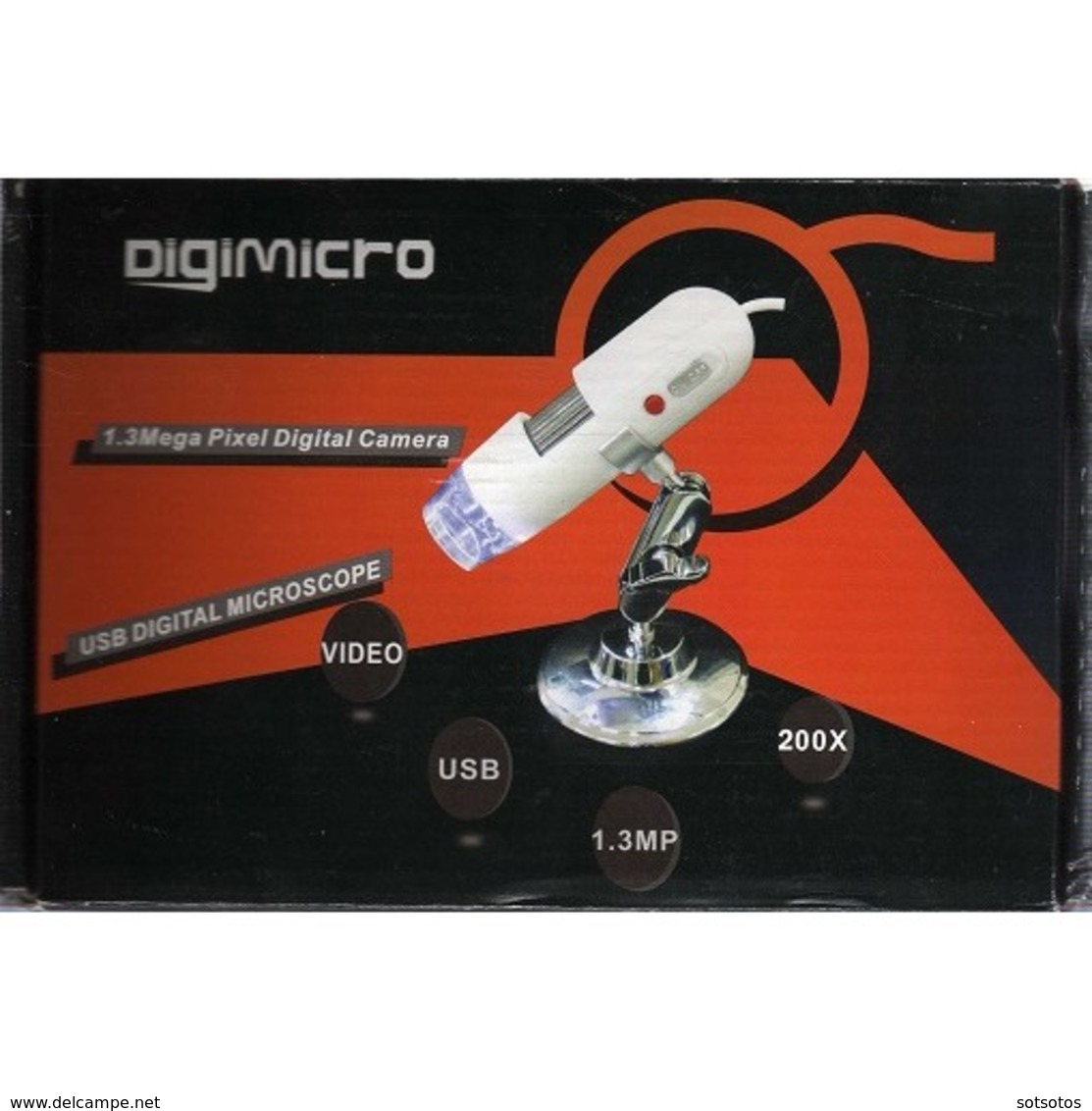 MICROSCOPE: DIGIMICRO EXTREMELY POWERFUL WITH 1.3MP DIGITAL CAMERA - USB - VIDEO - X200 SIZE - VERY USEFUL - Stamp Tongs, Magnifiers And Microscopes