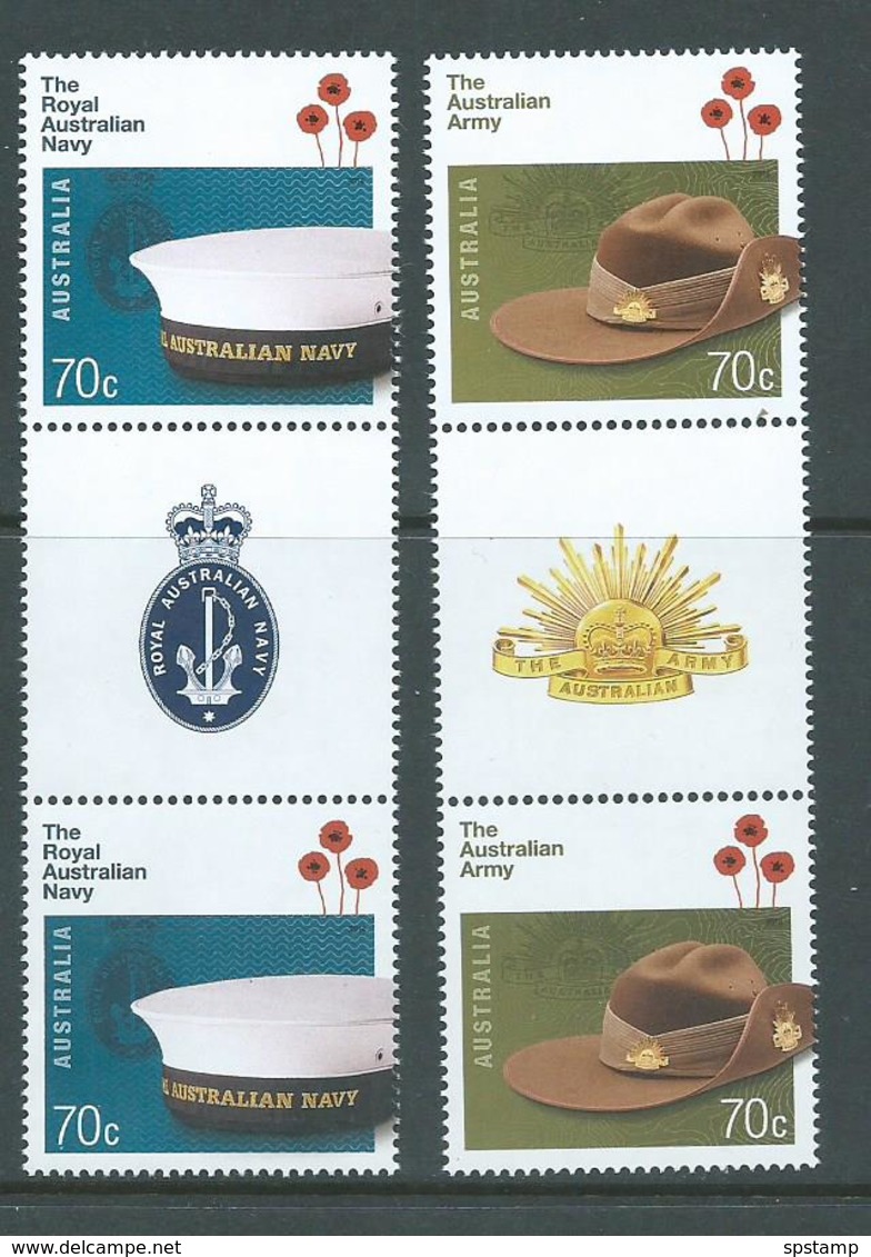 Australia 2014 Army & Navy Gutter Pairs MNH - Mint Stamps
