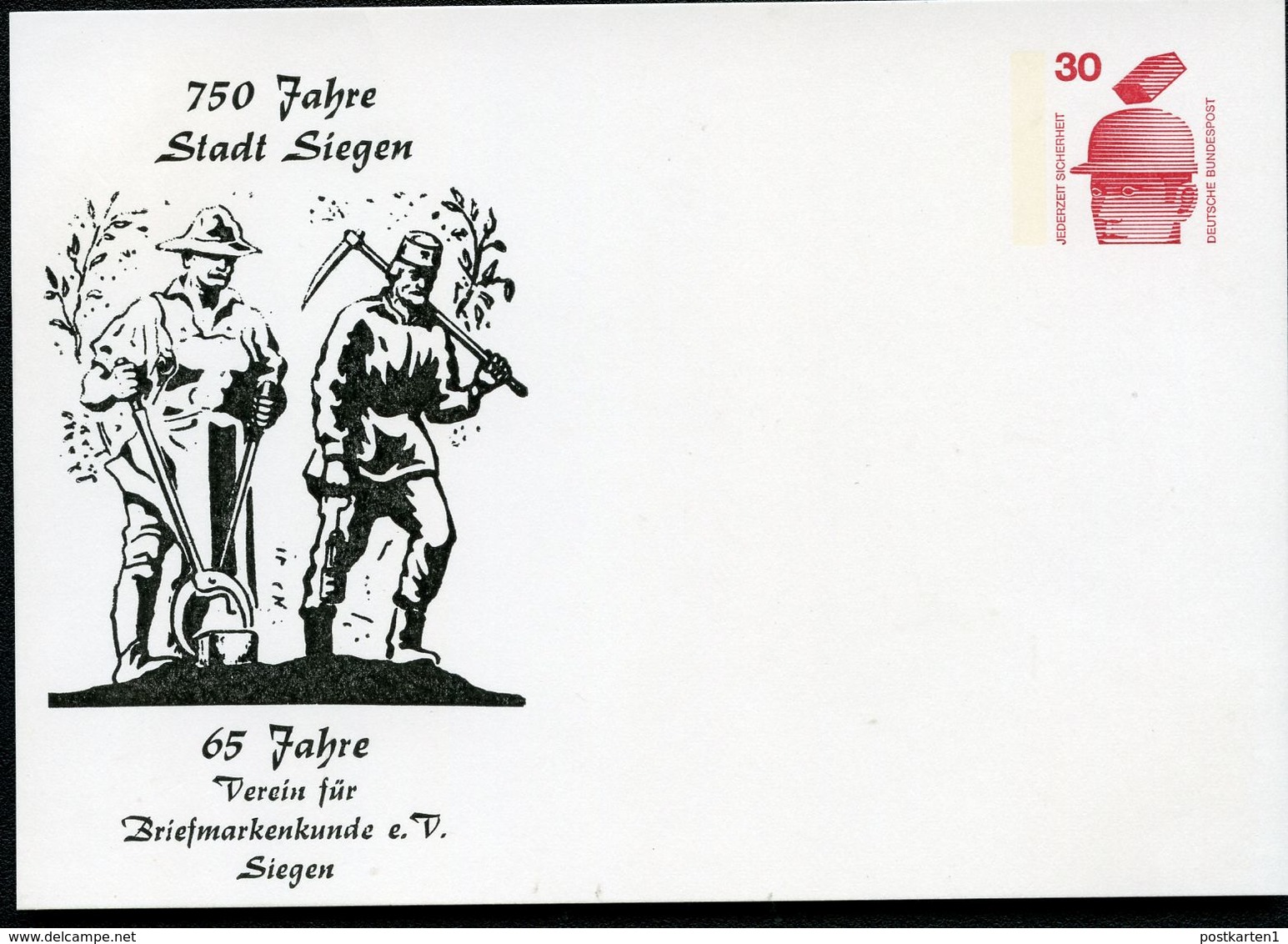 Bund PP68 B2/005 SIEGEN METALLARBEITER BERGMANN 1974  NGK 3,00 € - Private Postcards - Mint