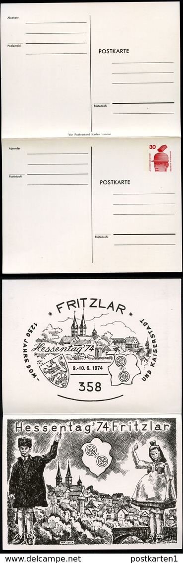 Bund PP68 C2/002 FRITZLAR HESSENTAG  1974  NGK 5,00 € - Privatpostkarten - Ungebraucht