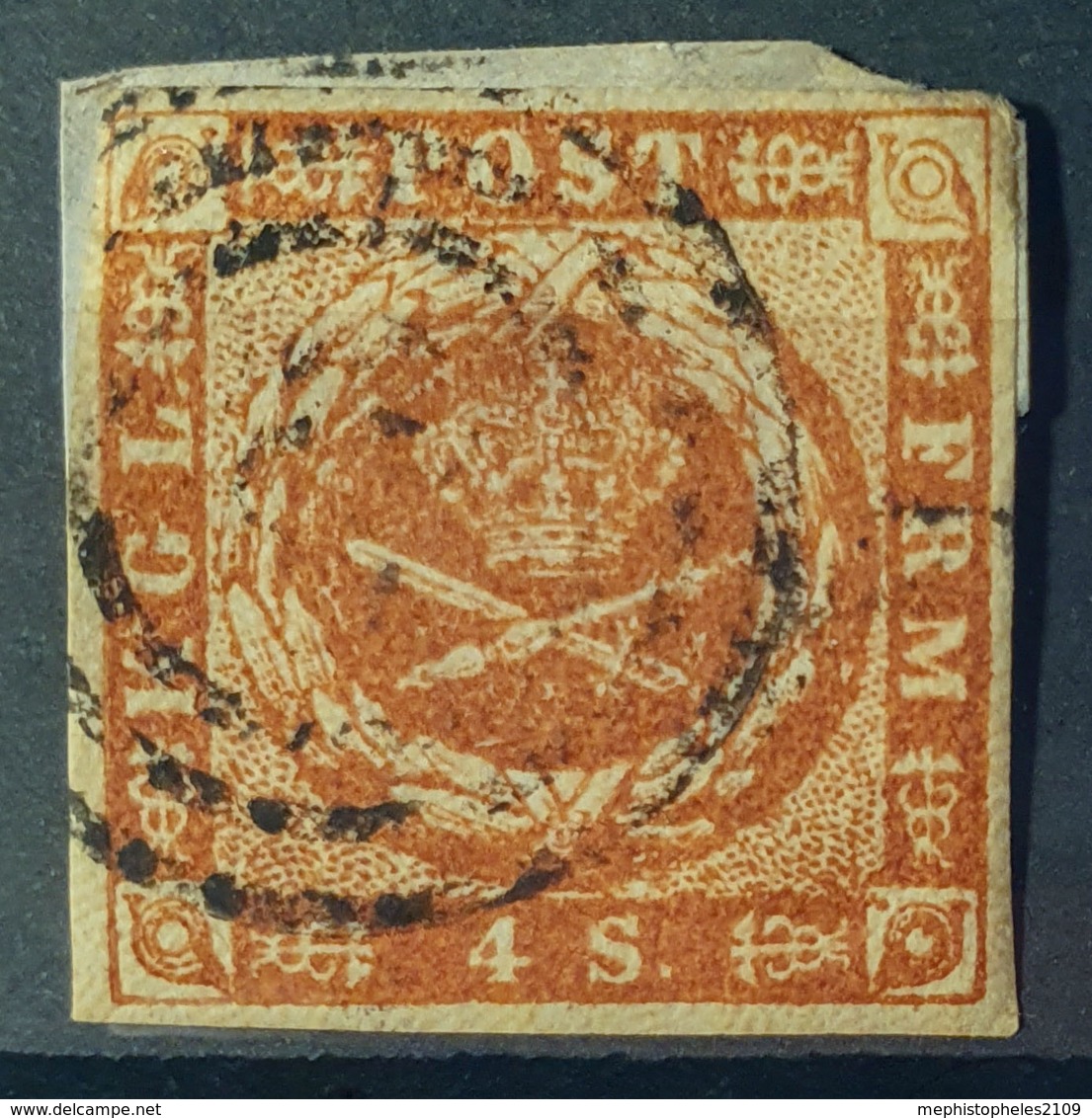 DENMARK 1854/57 - Canceled - Sc# 4 - 4s - Used Stamps