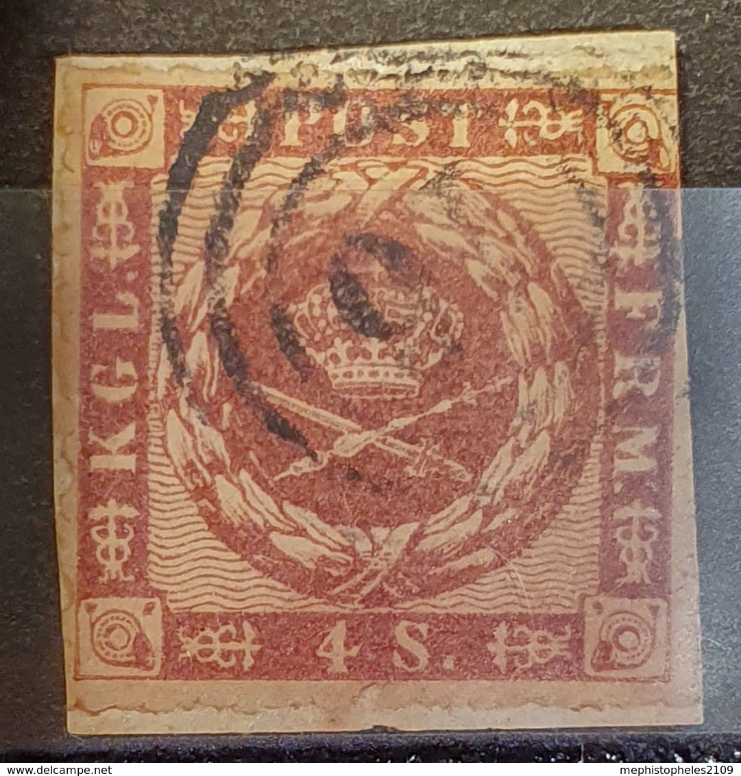 DENMARK 1863 - Canceled - Sc# 9 - 4s - Usati