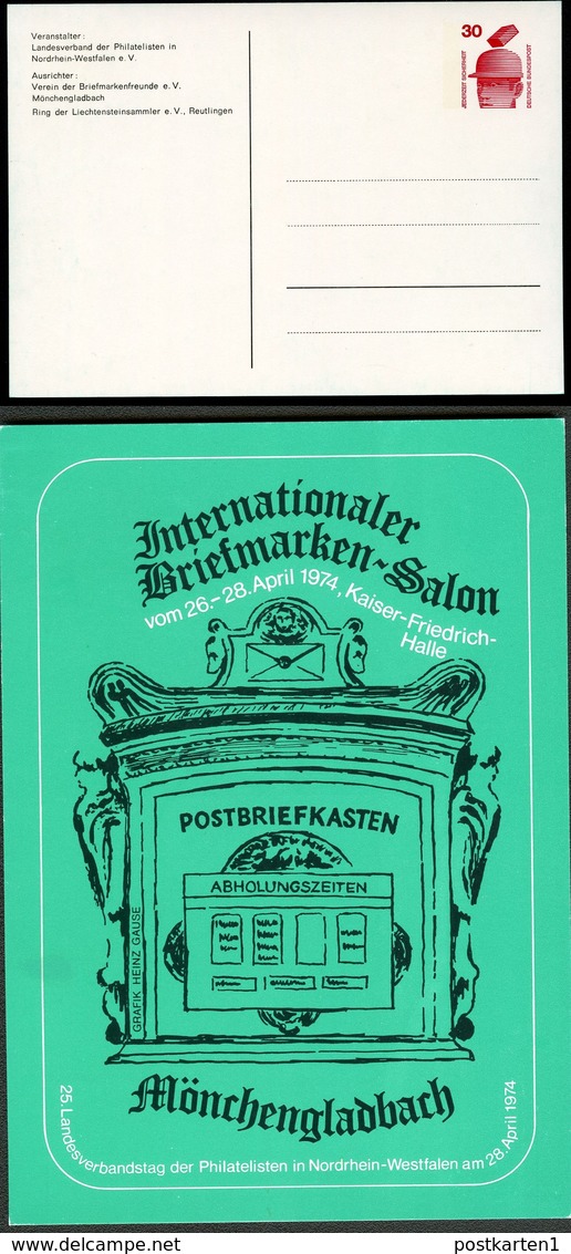 Bund PP68 D2/007 MÖNCHENGLADBACH POSTBRIEFKASTEN 1974  NGK 3,00 € - Private Postcards - Mint