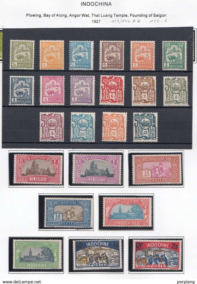 Indochina 1927 Mi 123 – 146 MNH - Neufs