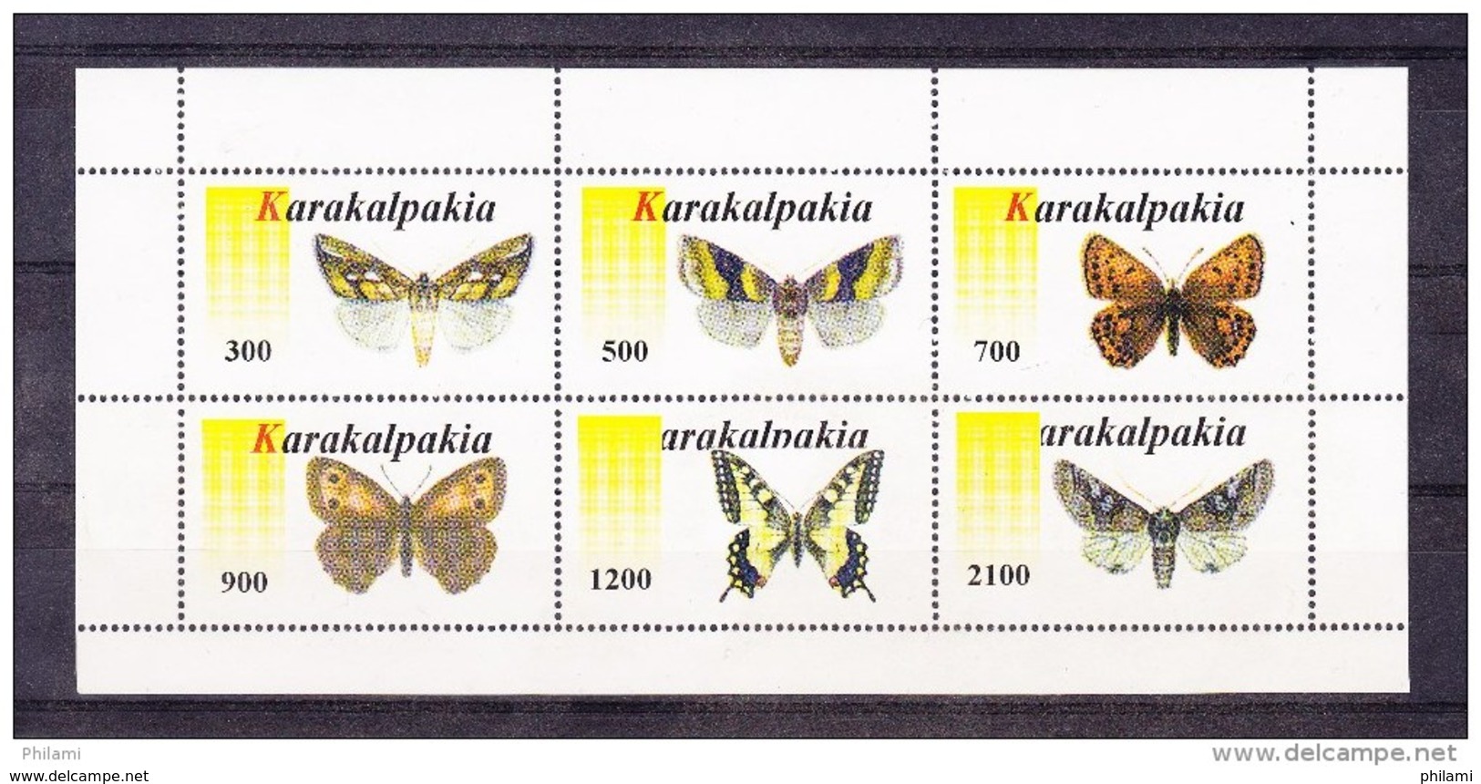 LABEL, KARAKALPAKIA, PAPILLONS, BUTTERFLIES, ** MNH. (4FV96) - Vignettes De Fantaisie