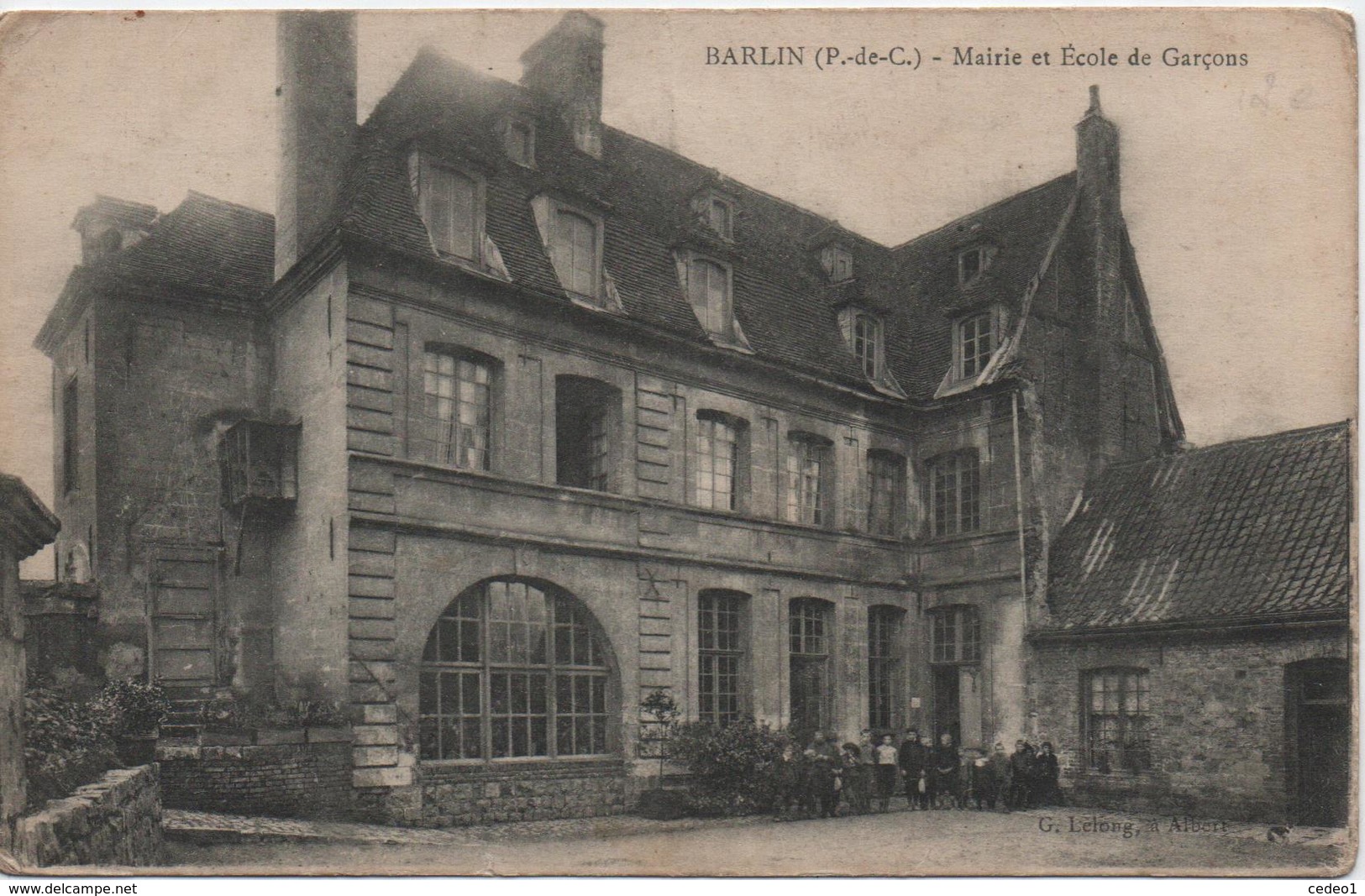 BARLIN  MAIRIE ET ECOLE DE GARCONS    DOS SALE - Barlin