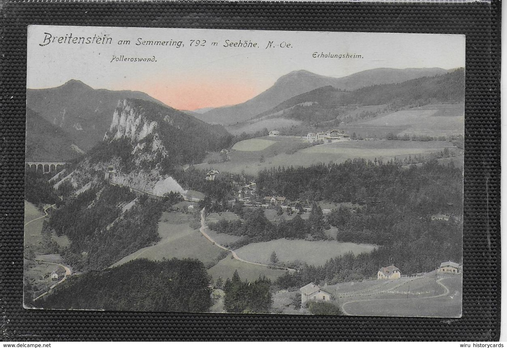 AK 0391  Breitenstein Am Semmering Mit Erholungsheim & Polleroswand Um 1909 - Semmering