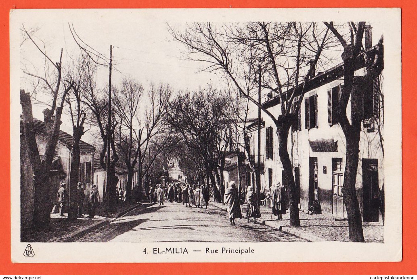 Alg175 ( Etat Parfait ) EL MILIA Algérie Rue Principale Scène Villageoise 1910s E.P.A 4 Editions Photo-Africaines - Autres & Non Classés