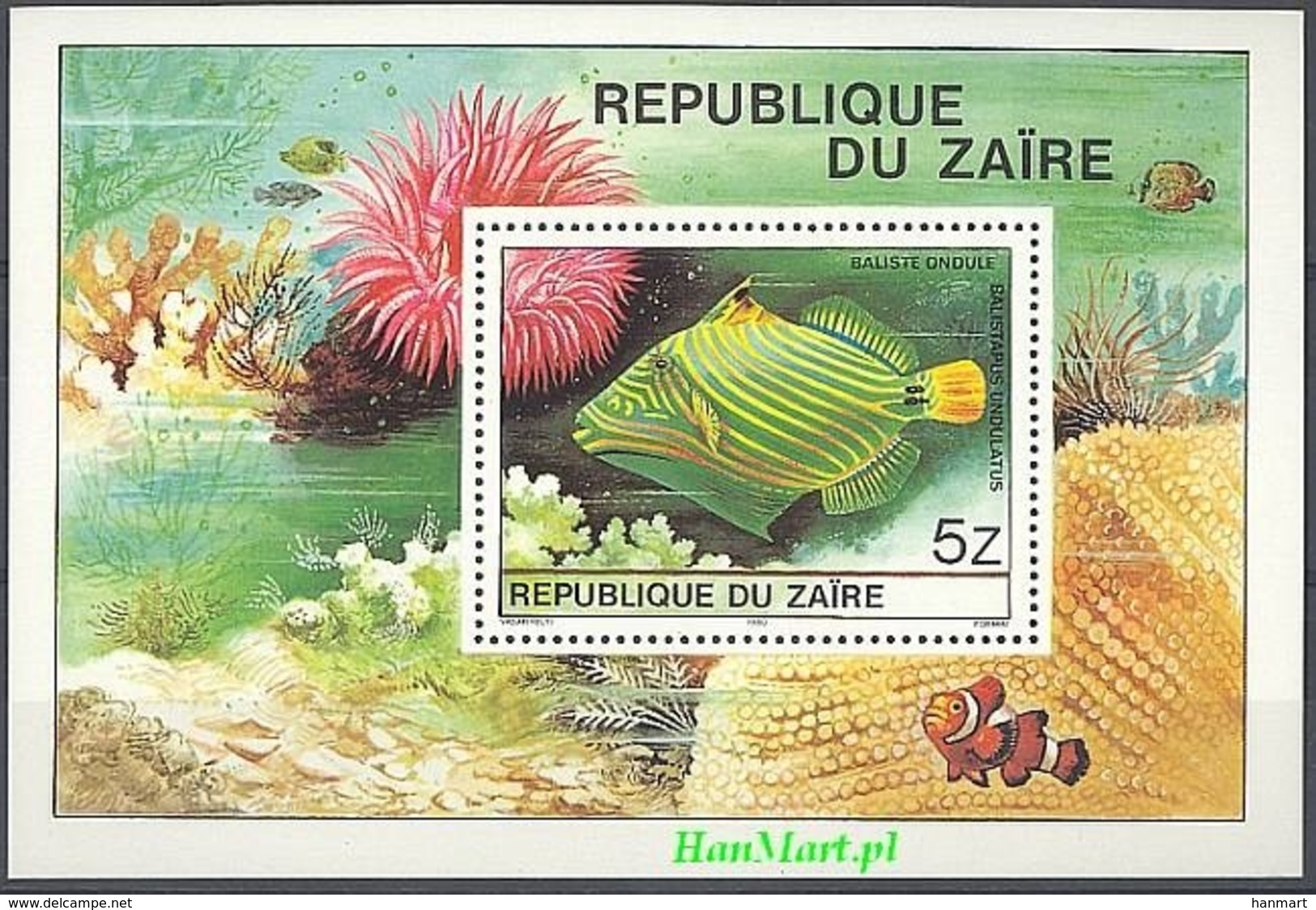 Congo Kinshasa/Zaire 1980 Mi Bl 38 MNH ( ZS6 ZREbl38 ) - Fishes