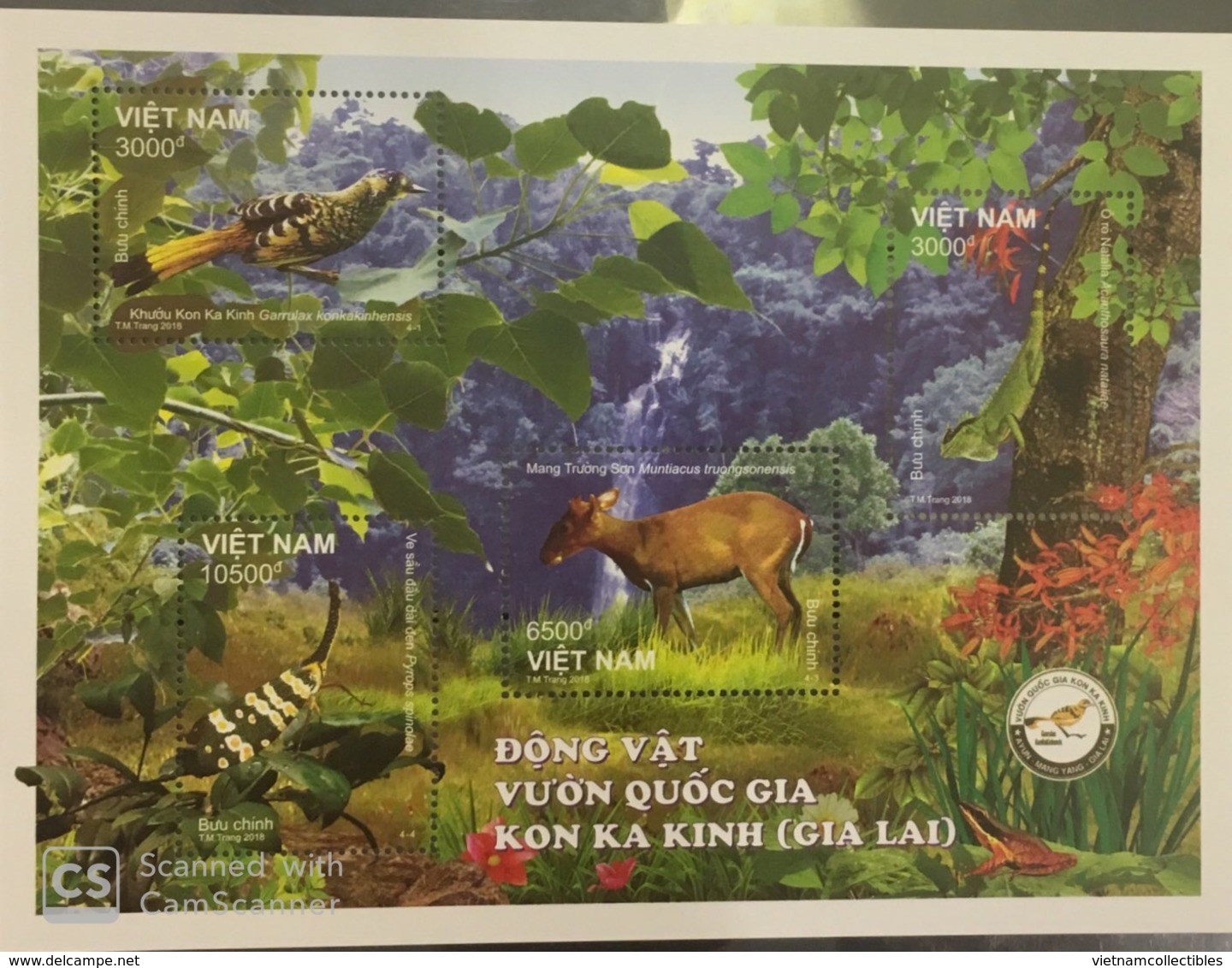 Viet Nam Vietnam MNH Perf Sheetet 2018 : Animals Of Kon Ka Kinh National Park / Bird / Reptile / Insect (Ms1097) - Viêt-Nam