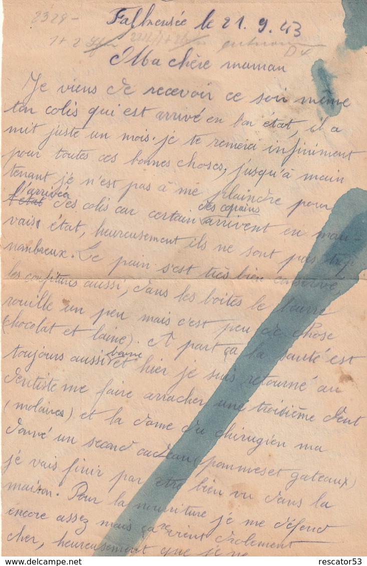 Rare Lettre D'un STO  Dans Enveloppe Ouverture Par Censure Avec Cachets - 1939-45