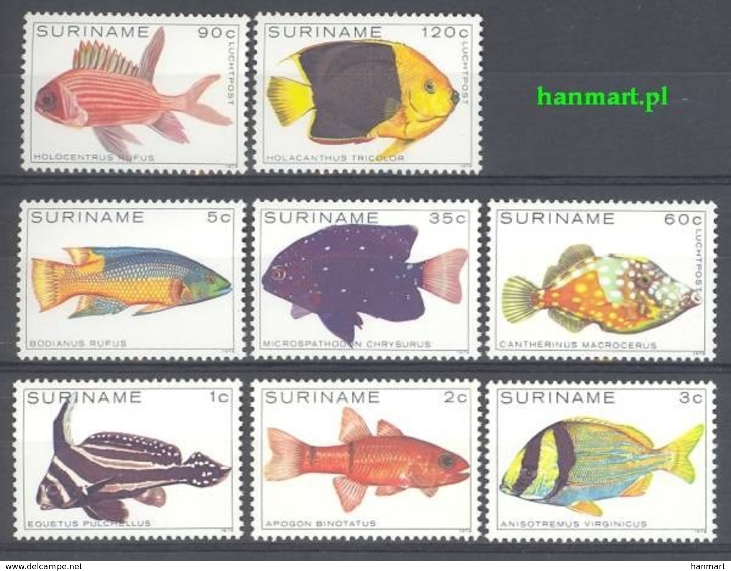 Suriname 1979 Mi 869-876 MNH ( ZS3 SRN869-876 ) - Fishes