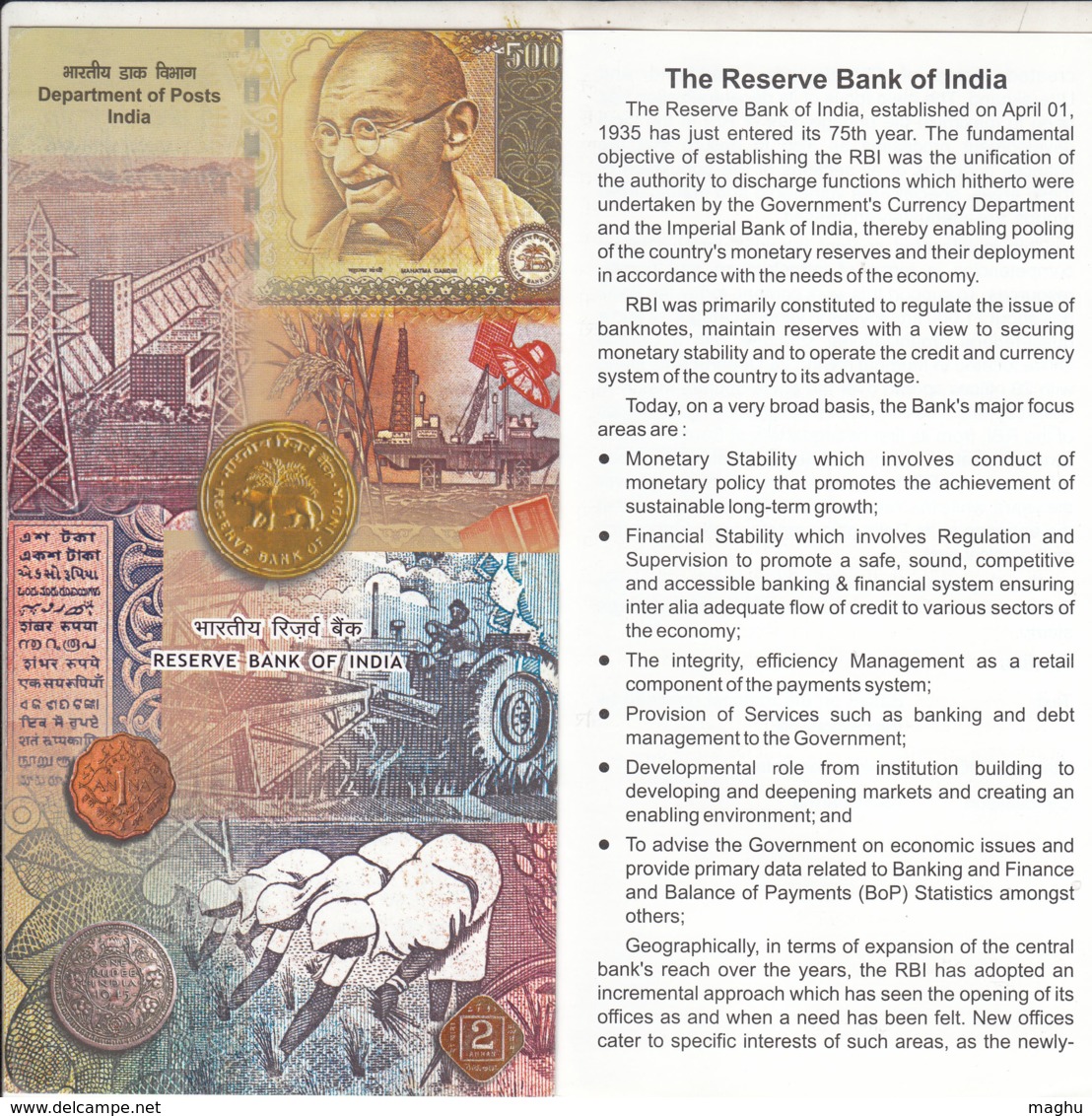 Info On Reserve Bank, Image O Tractor, Banknote,  Hydro Dam / Gas Energy Lion Coin Computer, Solar Panel Agriculture - Gas