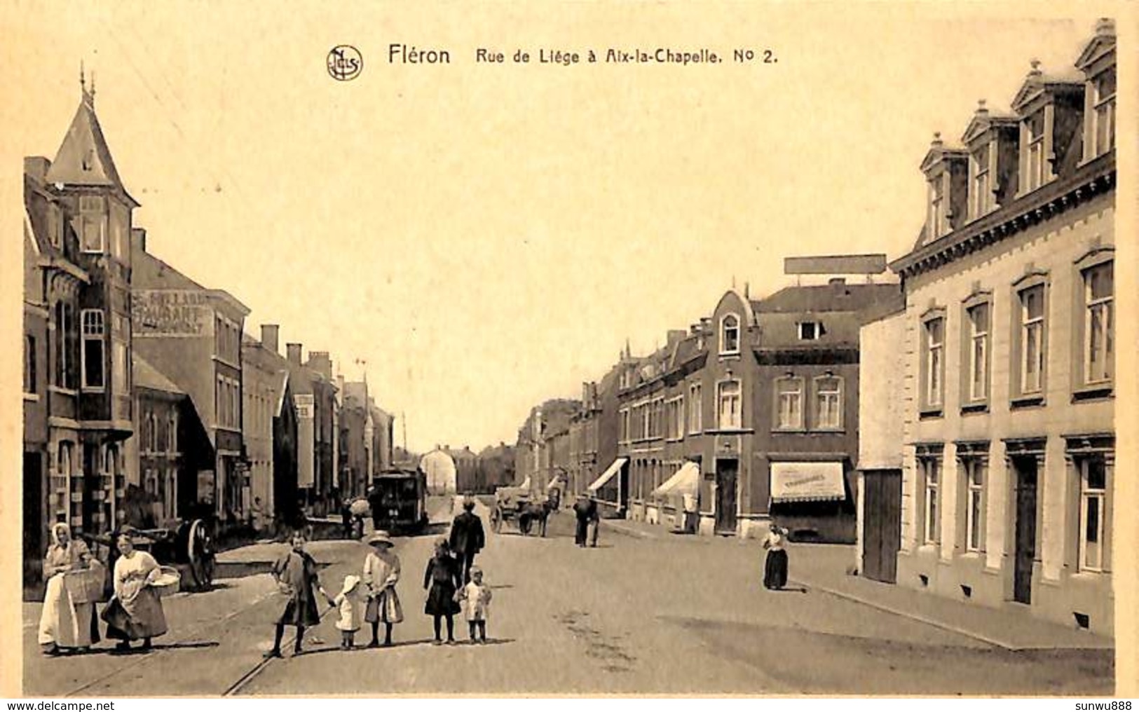 Fléron - Rue De Liège à Aix-la-Chapelle  (animée Tram Tramway, Edit Joris Frère) - Fléron