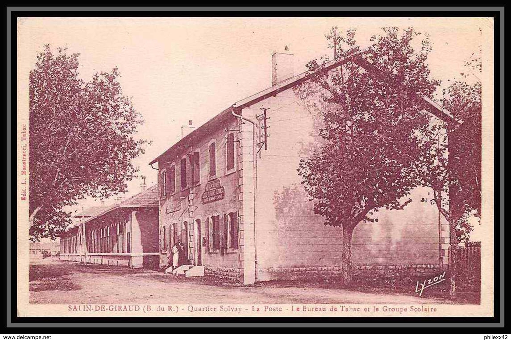 Lettre-2938 Bouches Du Rhone Carte Postale Salin-de-Giraud Poste Et Bureau De Tabac Groupe Scolaire - 1921-1960: Période Moderne