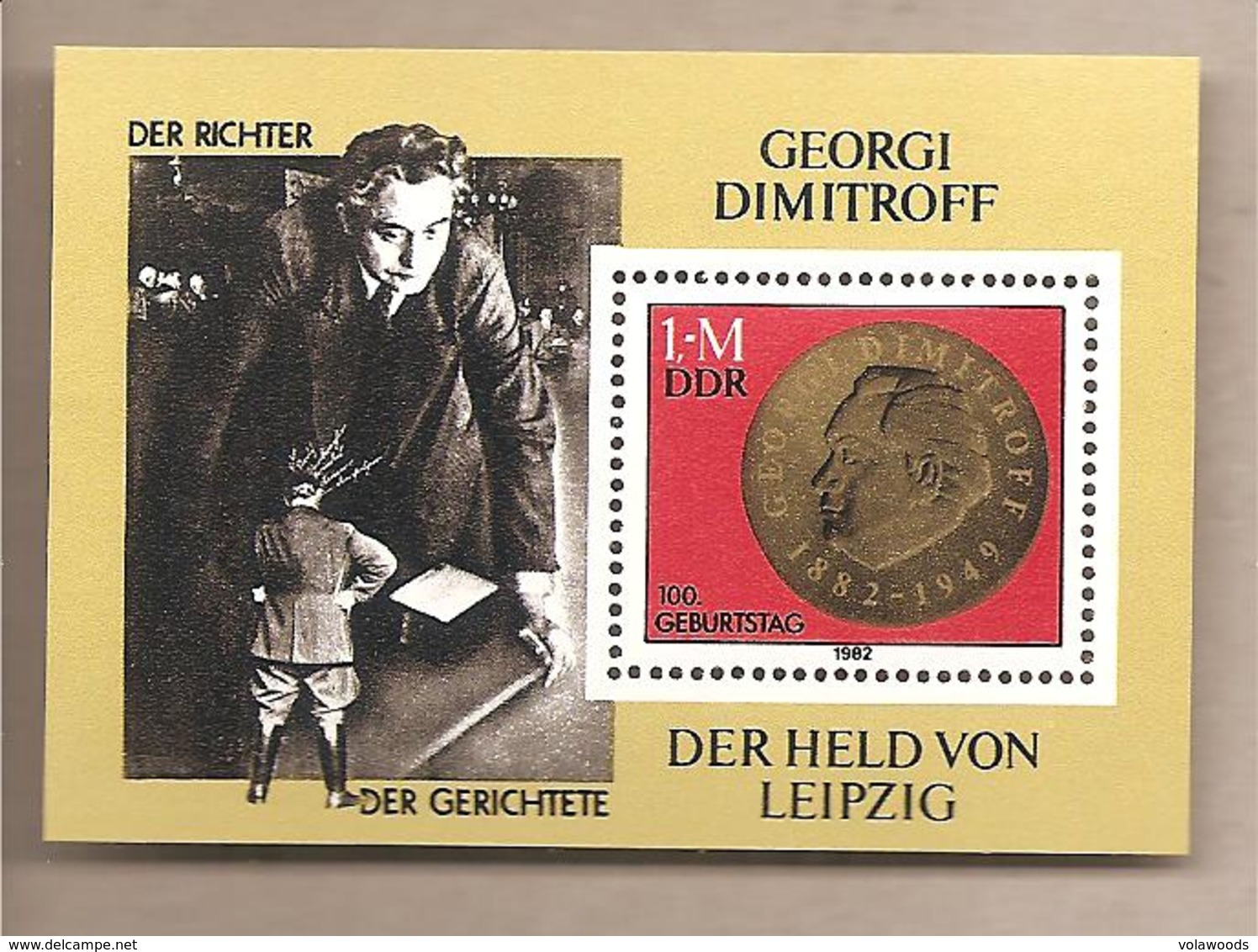 DDR - Foglietto Nuovo Michel Block 68: The 100th Anniversary Of The Birth Of Georgi Dimitroff - 1982 *G - Altri & Non Classificati