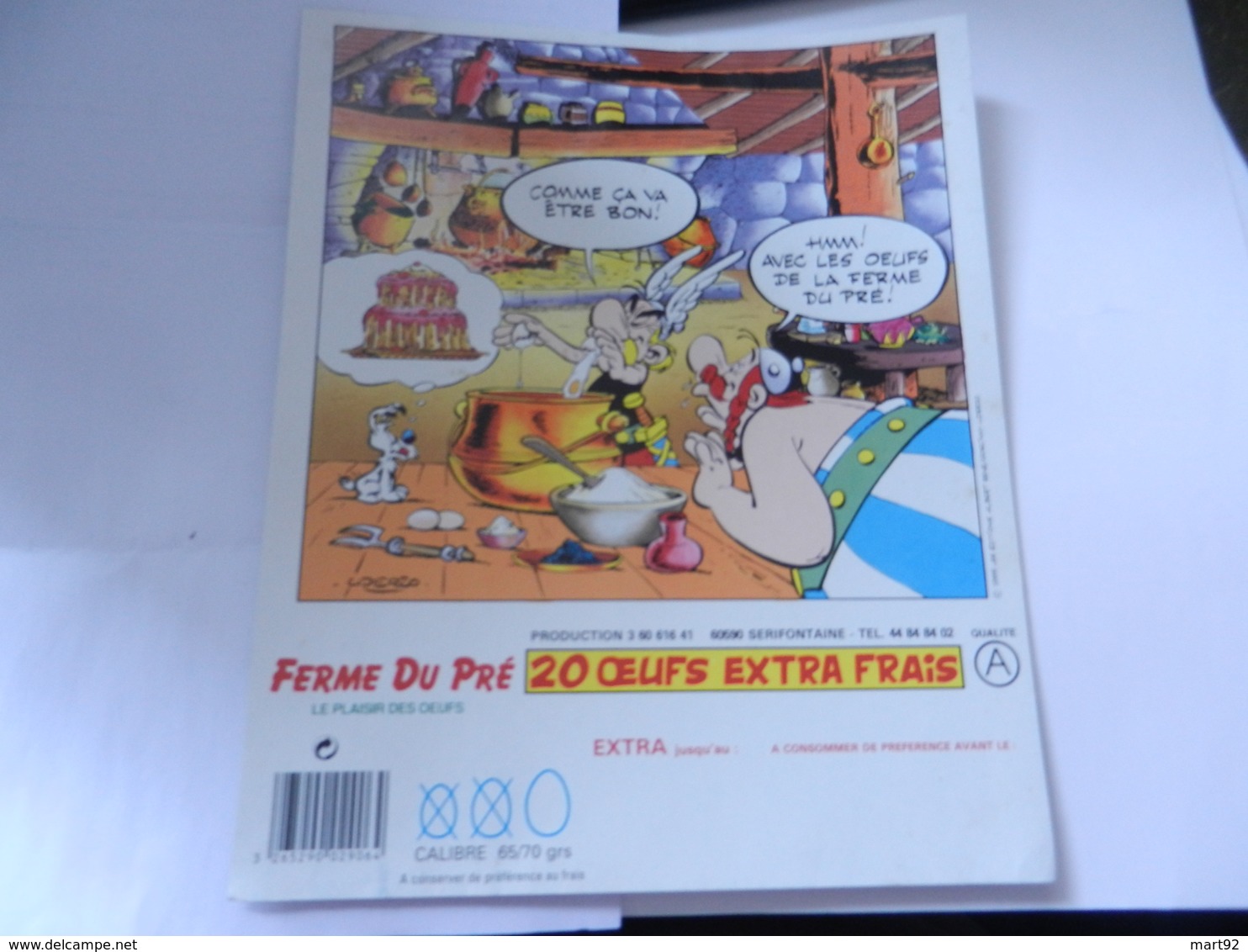 5 PUBLICITES ASTERIX FERME DU PRE 4 ANNEE 1988 ET UNE 1992 - Reclame