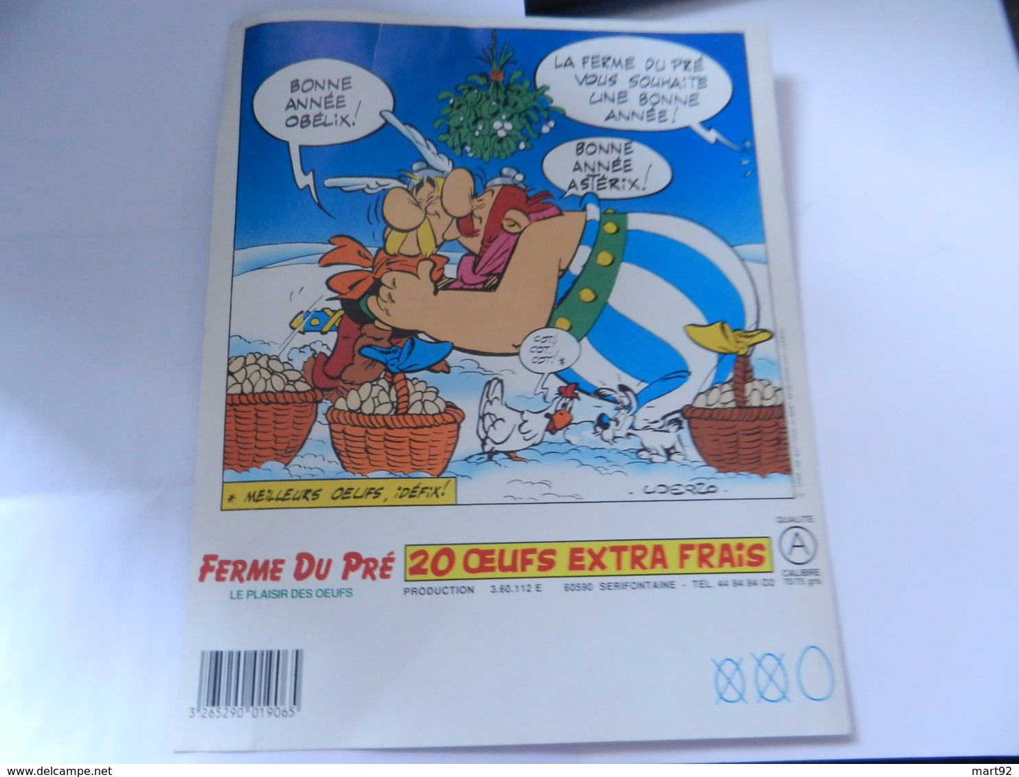 5 PUBLICITES ASTERIX FERME DU PRE 4 ANNEE 1988 ET UNE 1992 - Publicités