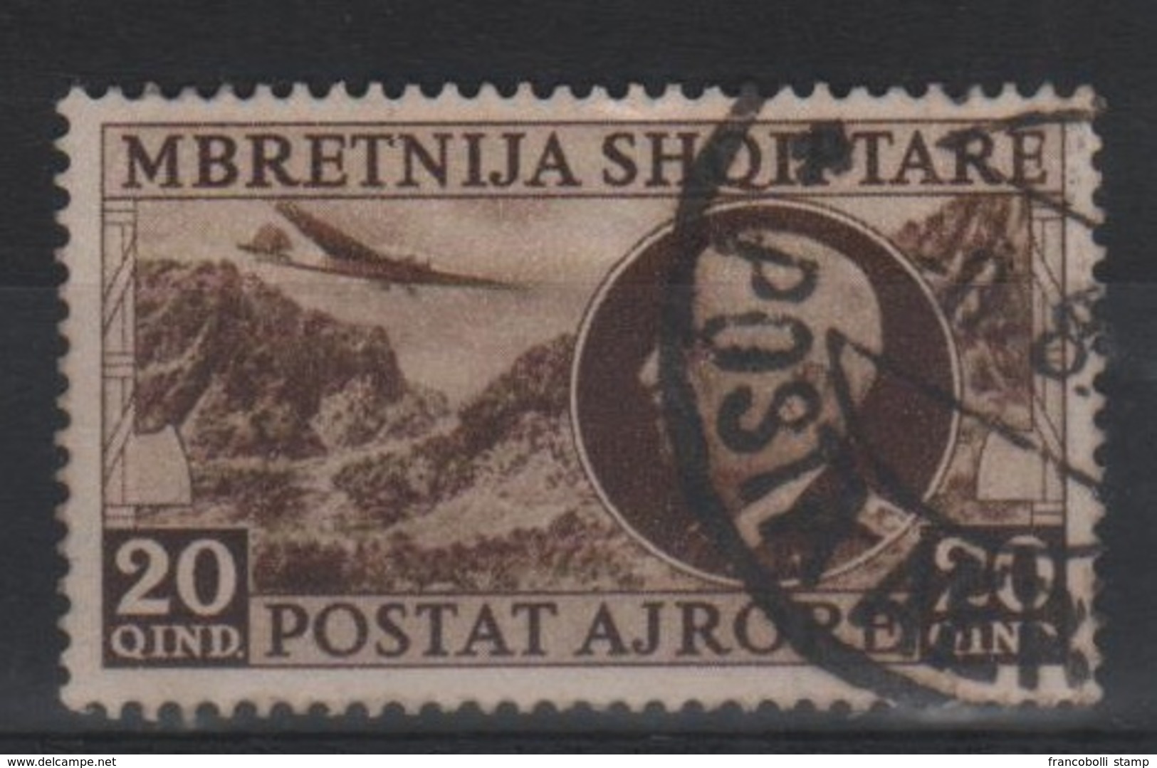 1939 Effige Vittorio Emanuele III 20 Q. US - Albanie