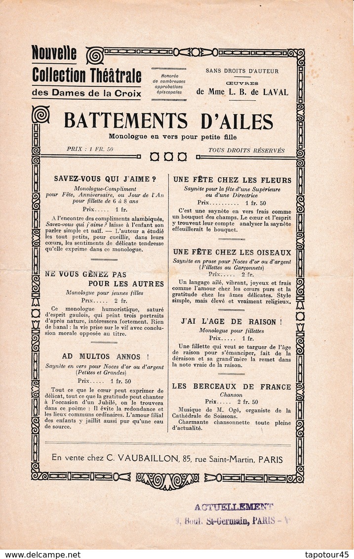 Battements D'Ailes" > 22/8/22 - Compositori Di Commedie Musicali