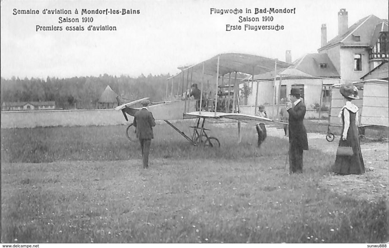 Semaine D'aviation à Mondorf - Premiers Essais D'aviation (animation 1910) - Mondorf-les-Bains