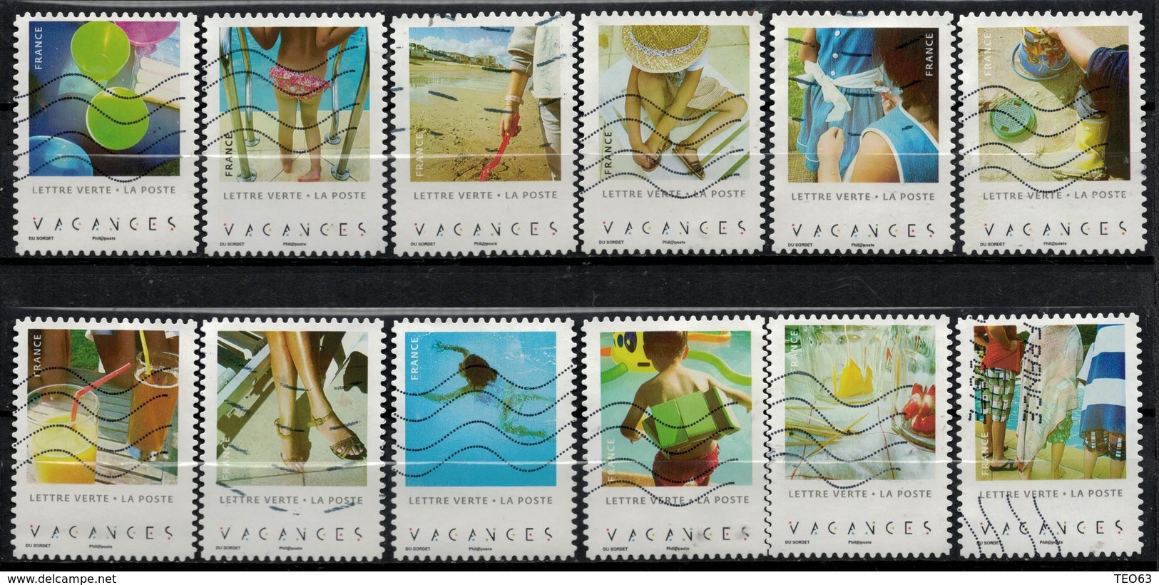 NOUVEAUTE SÉRIE COMPLÈTE 12 TIMBRES 2019 VACANCES - Used Stamps