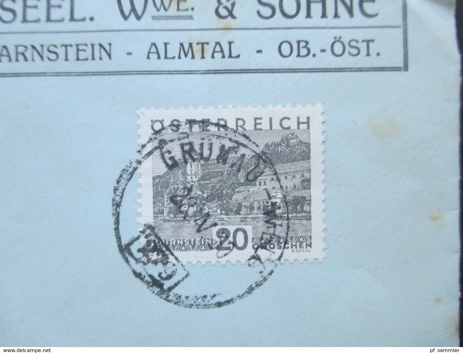 Österreich 1930 Landschaften Nr. 503 EF Firmenbrief Simon Redtenbacher Sichelwerk Scharnstein Mit Bahnpost Stempel - Covers & Documents