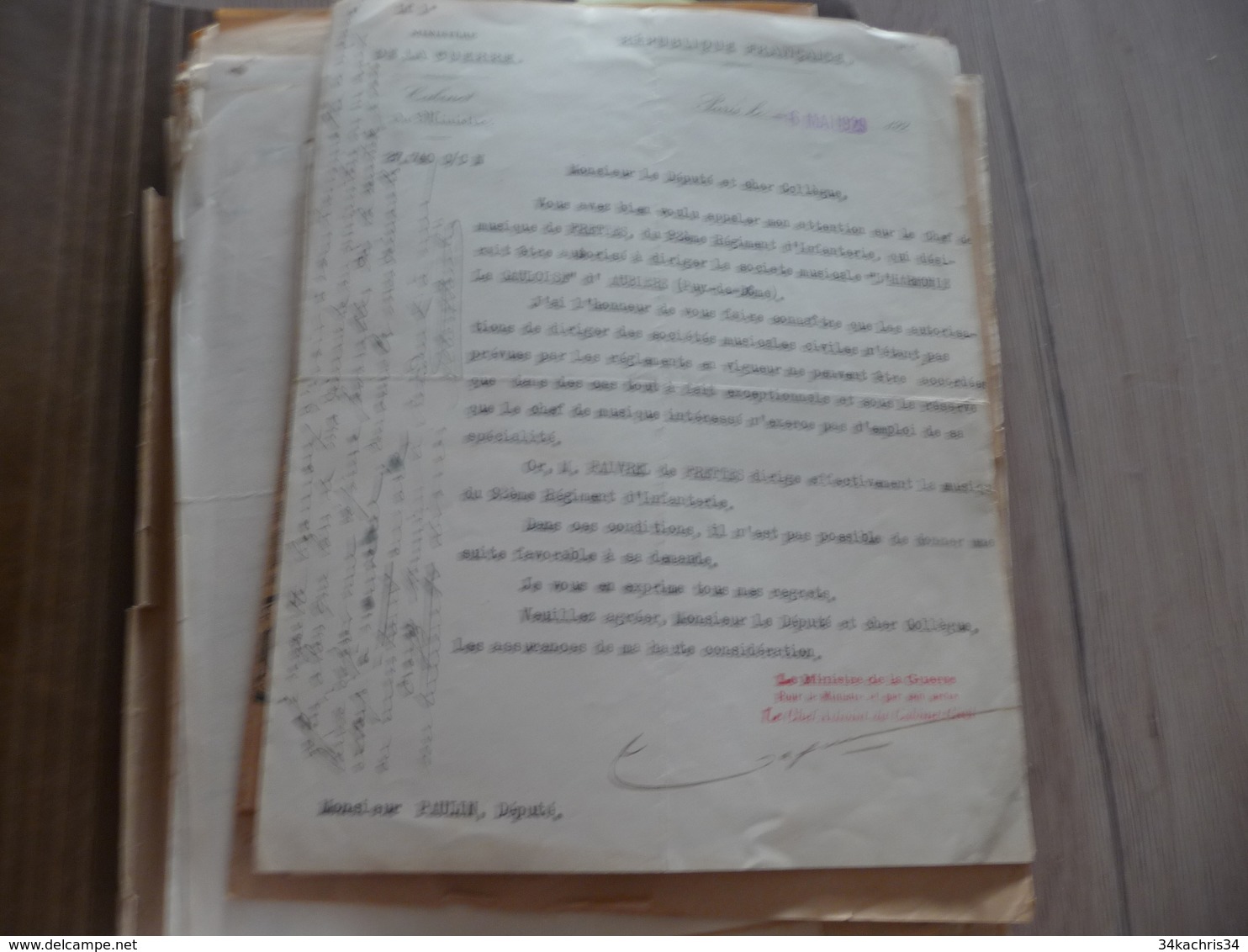 Archive de + de 190 documents photos autographes manuscrits ... LA Gauloise Harmonie d'Aubière Puy de Dôme Fanfare